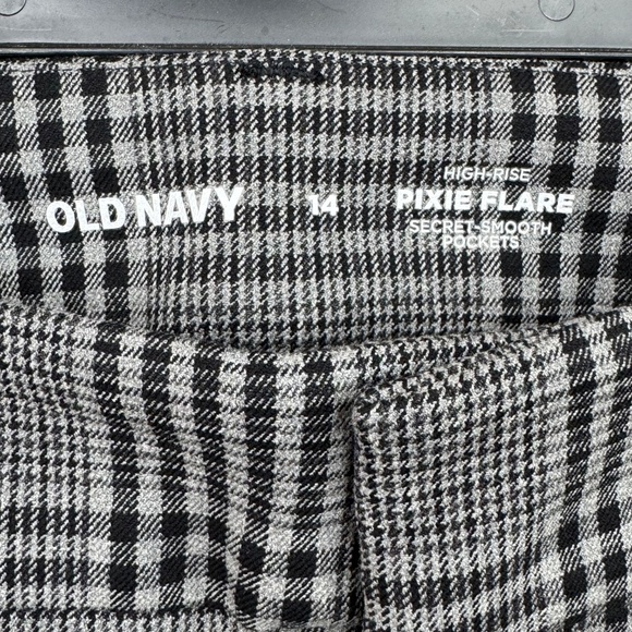 Old Navy Womens Pixie Flare High Rise Tartan Plaid Trouser Pants Sz. 14 NEW - Picture 6 of 12
